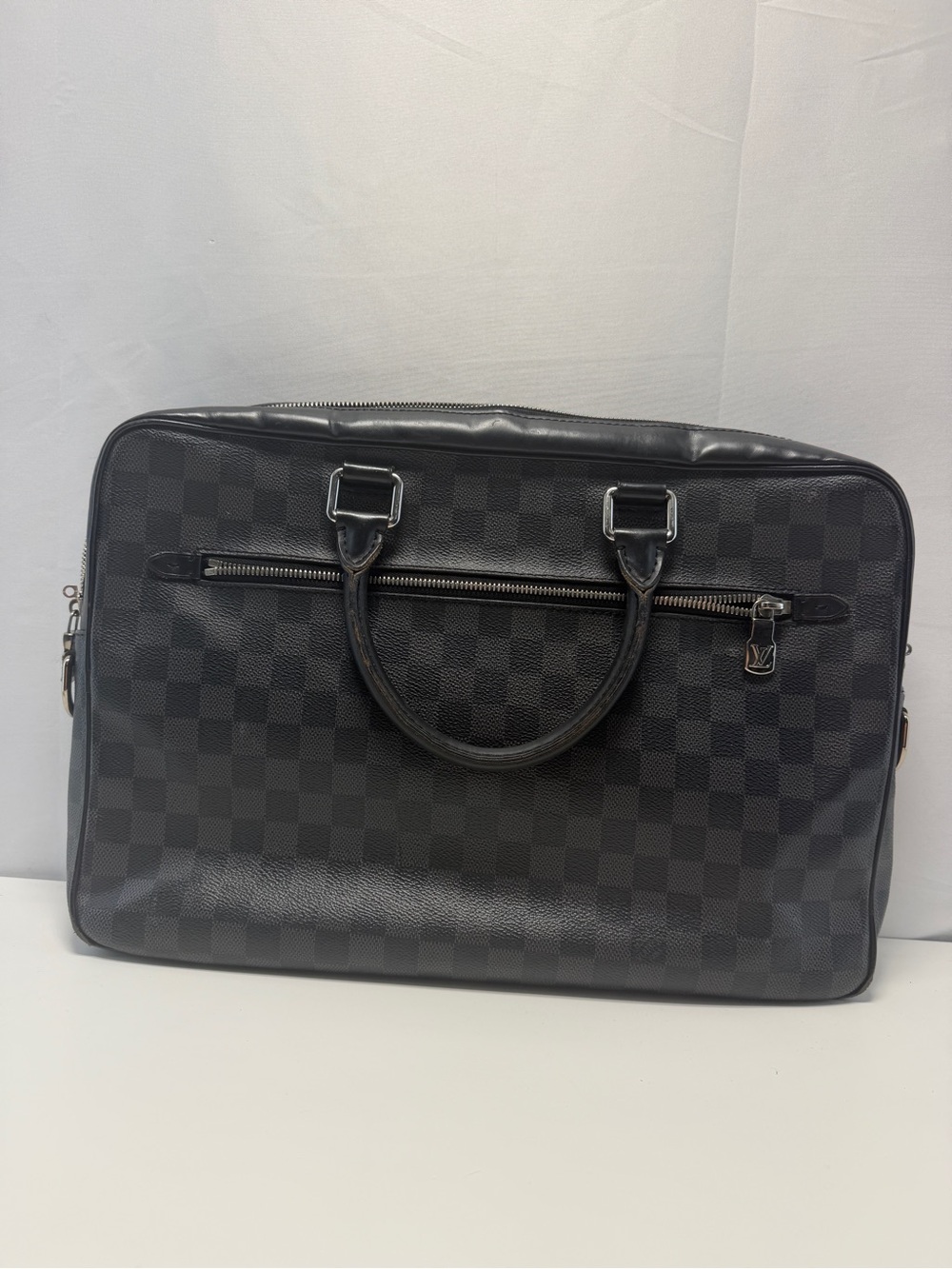Louis Vuitton Damier Graphite Black Leather Briefcase